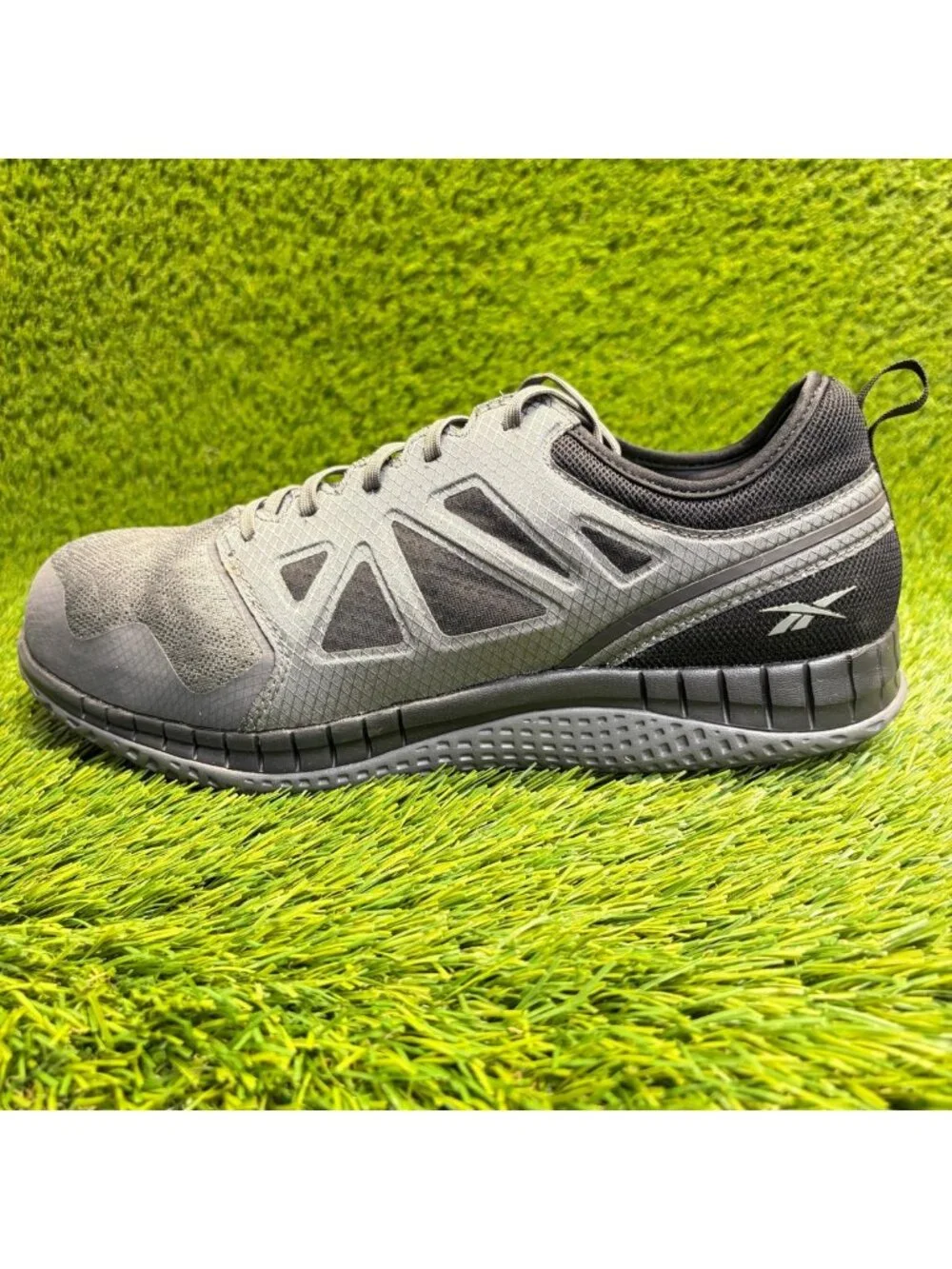 Reebok ZPrint Mens Size 13E Gray Black Athletic Steel Toe Safety Work Shoes